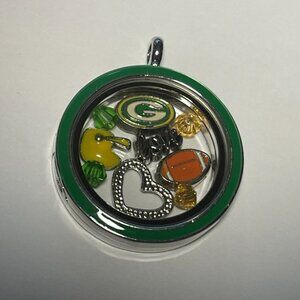 Green Bay Packers NFL Memory Charm Locket w/ 22 IN chain NEW